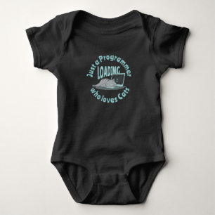 Just a programmer who loves cats baby bodysuit
