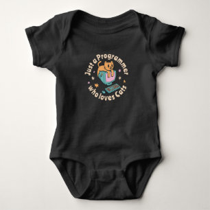 Just a programmer who loves cats baby bodysuit