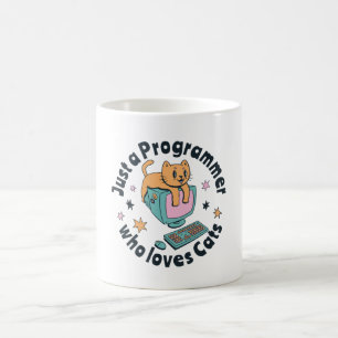 Just a programmer who loves cats coffee mug