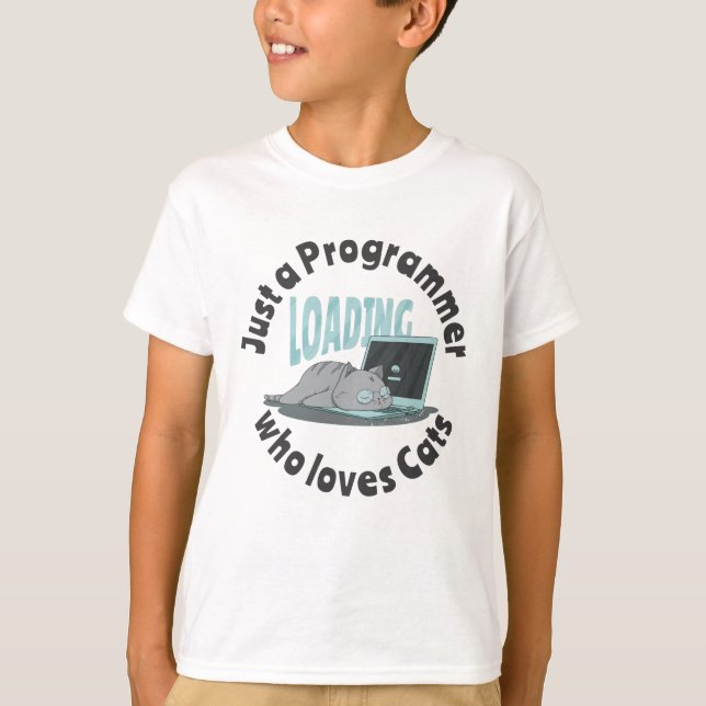 Just a programmer who loves cats T-Shirt (Front)
