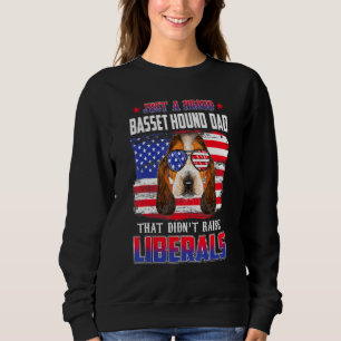 Just A Proud Basset Hound Dad Merica Dog 4th Of Ju Sweatshirt