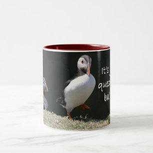 Just a question of balance puffin mug