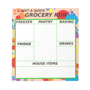 Just a Quick Grocery Run Notepad