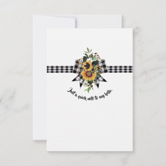 Just a Quick Note to Say Hello Thank You Card (Front)