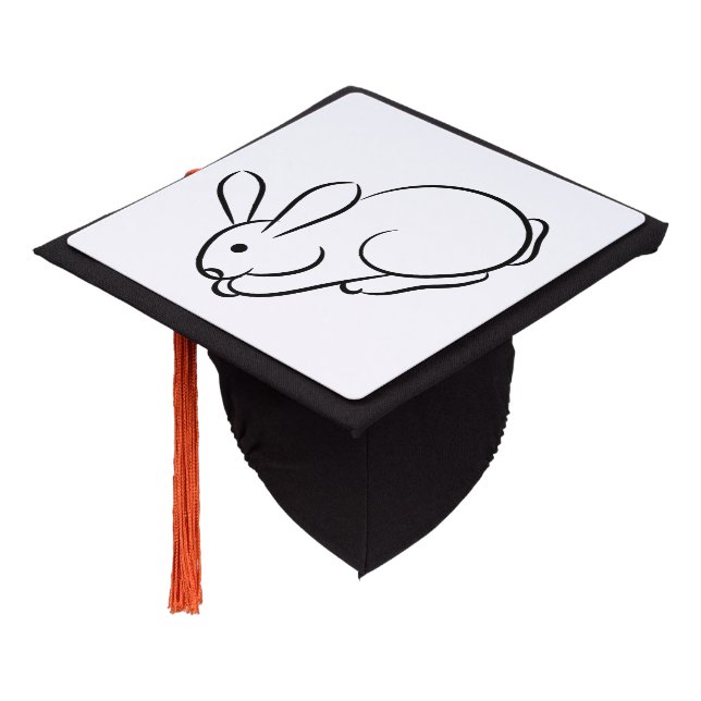Just a Rabbit Graduation Cap Topper (Angled)