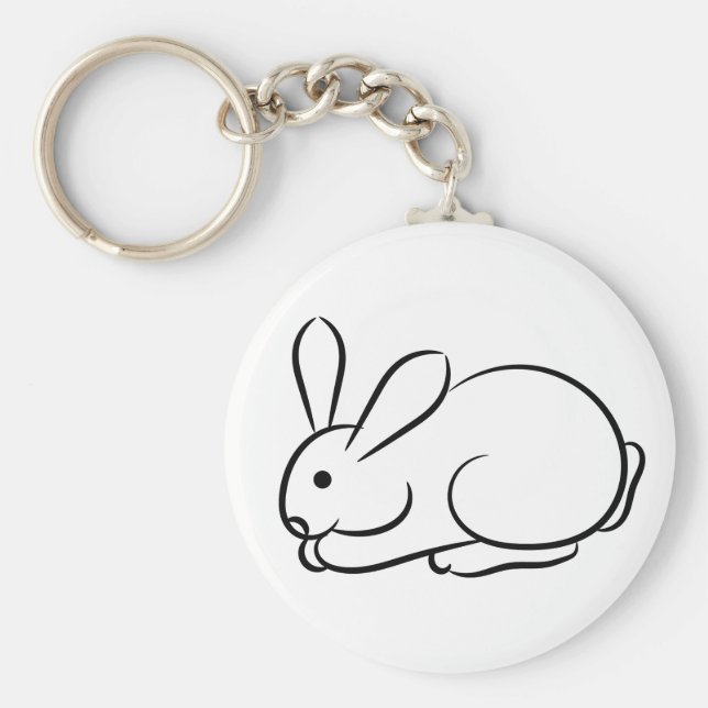Just a Rabbit Keychain (Front)