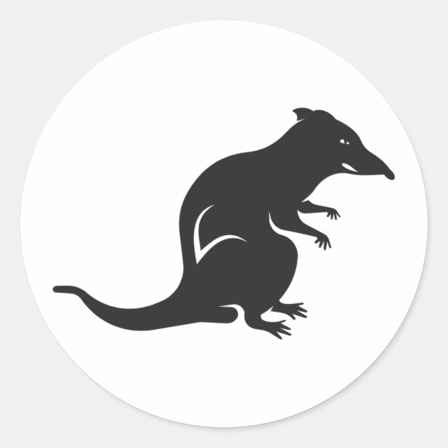 Just a Rat Classic Round Sticker (Front)