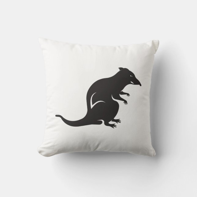 Just a Rat Throw Pillow (Front)