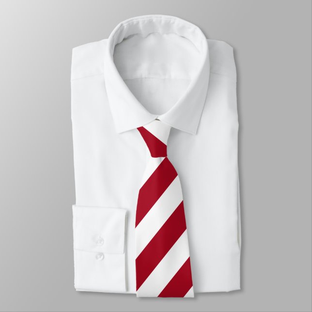 Just A Red & White Stripe Tie (Tied)
