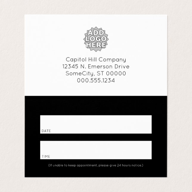 just a reminder folded appointment card (Inside Unfolded)