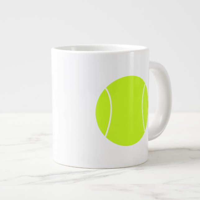 Just a Simple Tennis Ball Large Coffee Mug (Front Right)