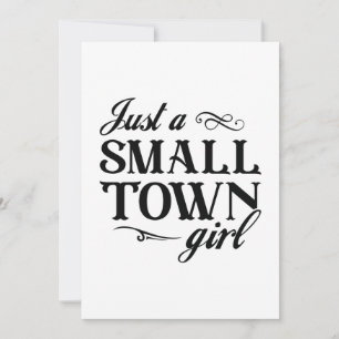 Just A Small Town Girl Thank You Card