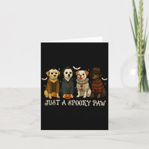 Just A Soky Paw Funny Dog Halloween Characters Card