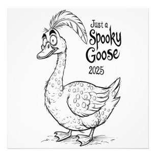 Just A Spooky Goose Funny Halloween 2025 & Humor Photo Print