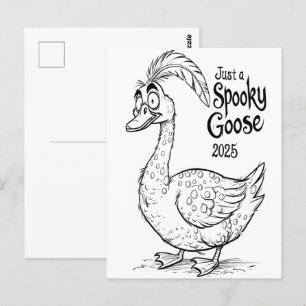 Just A Spooky Goose   Funny Halloween 2025 & Humou Postcard