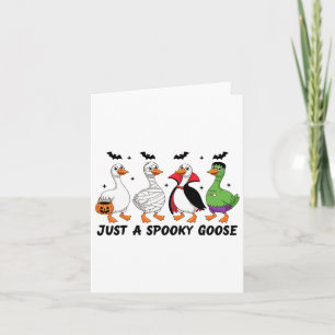 Just A Spooky Goose Funny Halloween Costume Animal Card