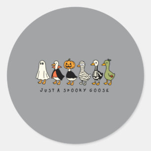 Just A Spooky Goose Halloween Costume Birds Classic Round Sticker