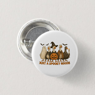 Just A Spooky Goose Halloween For Boy Girl Pumpkin 1 Inch Round Button