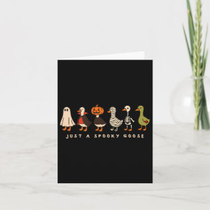 Just A Spooky Goose Halloween Silly Goose Funny Ha Card