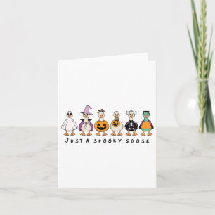 Just A Spooky Goose Halloween Silly Goose Funny Ha Card