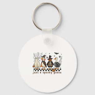 Just A Spooky Goose Halloween Silly Goose Funny Ha Keychain