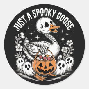 Just A Spooky Goose Halloween Sticker – Cute Funny