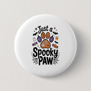Just A Spooky Paw PNG, Dog Halloween 2 Inch Round Button