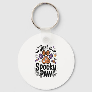 Just A Spooky Paw PNG, Dog Halloween Keychain