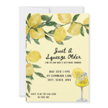 Just a squeeze older Birthday Invitation