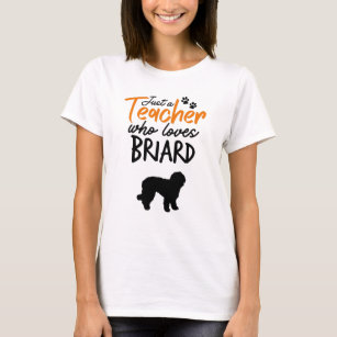 Just A Teacher Who Loves Briard T-Shirt