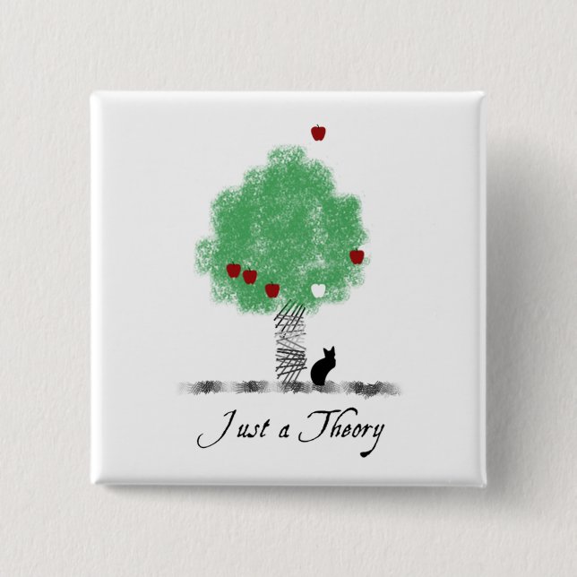 Just a Theory 2 Inch Square Button (Front)