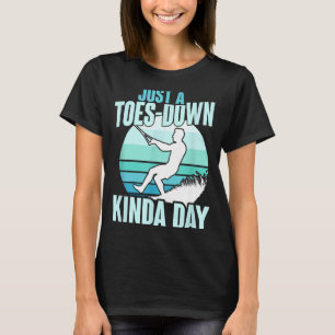 Just a toes-down kinda day retro barefoot skiing T-Shirt