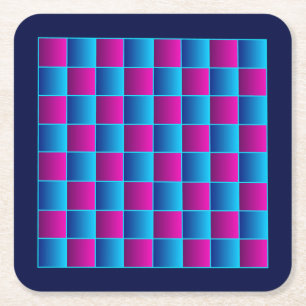 Just a Very Cool Looking Chess Board Square Paper Coaster