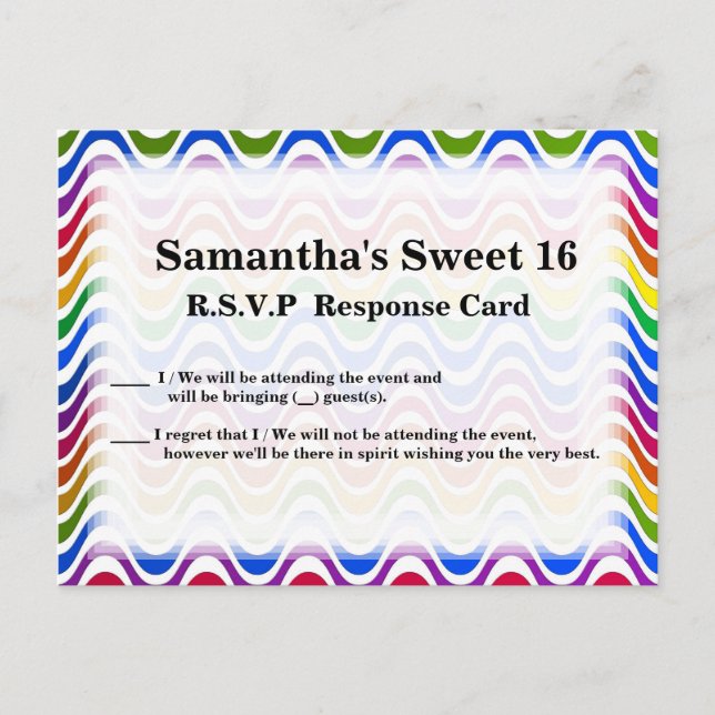 Just a wave - Primary Invitation Postcard (Front)