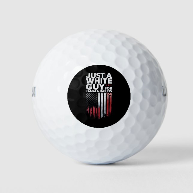 Just A White Guy For Kamala Harris Election 2024 Golf Balls (Front)