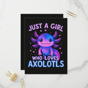 Just A Who Loves Axolotls Invitation Postcard