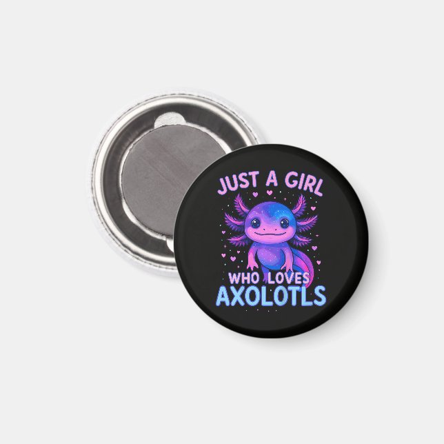 Just A Who Loves Axolotls Magnet (Front/Back)