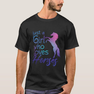 Just A Who Loves Horses Horse T-Shirt