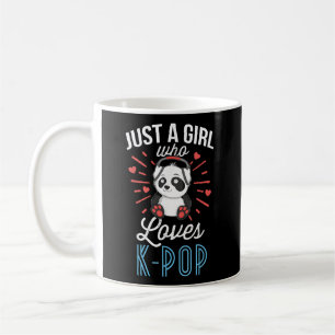 Just A Who Loves K-Pop Panda Kpop Merchandise Coffee Mug