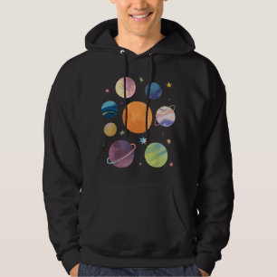 Just a Who Loves Planets pastel Solar System space Hoodie