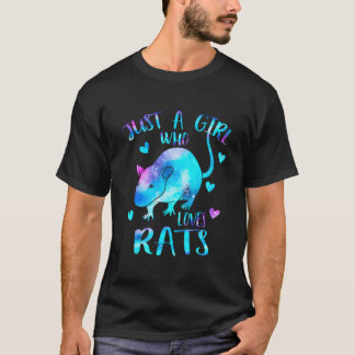 Just A Who Loves Rats Rat Galaxy Theme T-Shirt