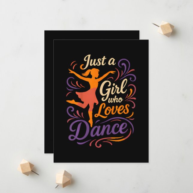 Just A Who Loves To Dance Dancing Announcement (Front/Back In Situ)