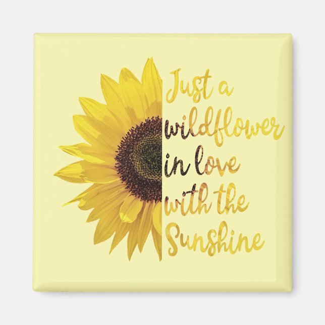 Just a Wilflower Square Magnet (Front)