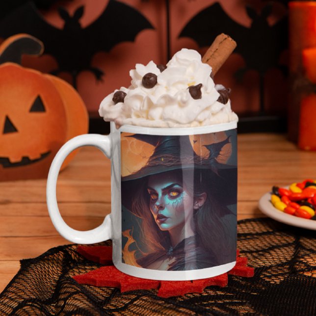 Just a Witch who needs her Coffee Two-Tone Coffee Mug (Creator Uploaded)