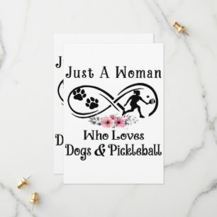 just a woman who loves dogs and Pickleball Save The Date