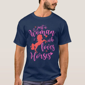 just a woman who loves horses vintage T-Shirt