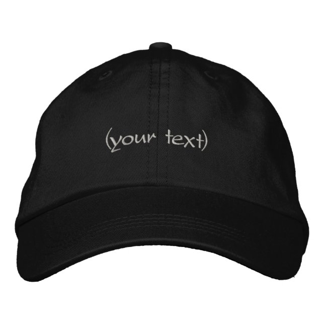 Just add Text Embroidered Cap / Hat (Front)