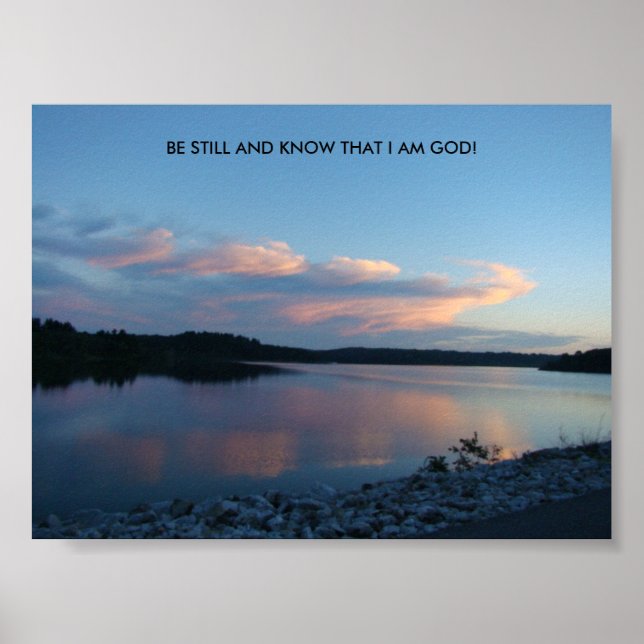 Just After Sunset Reflections On The Lake, BE S... Poster (Front)