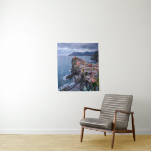 Just After Sunset   Vernazza, Cinque Terre, Italy Tapestry