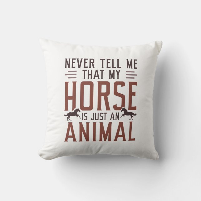 Just An Animal Throw Pillow (Front)